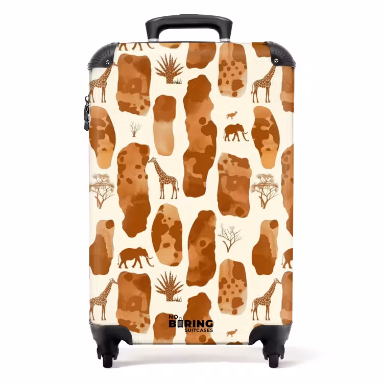 Koffer - Terracotta - Safari - Dieren - Patroon — 1
