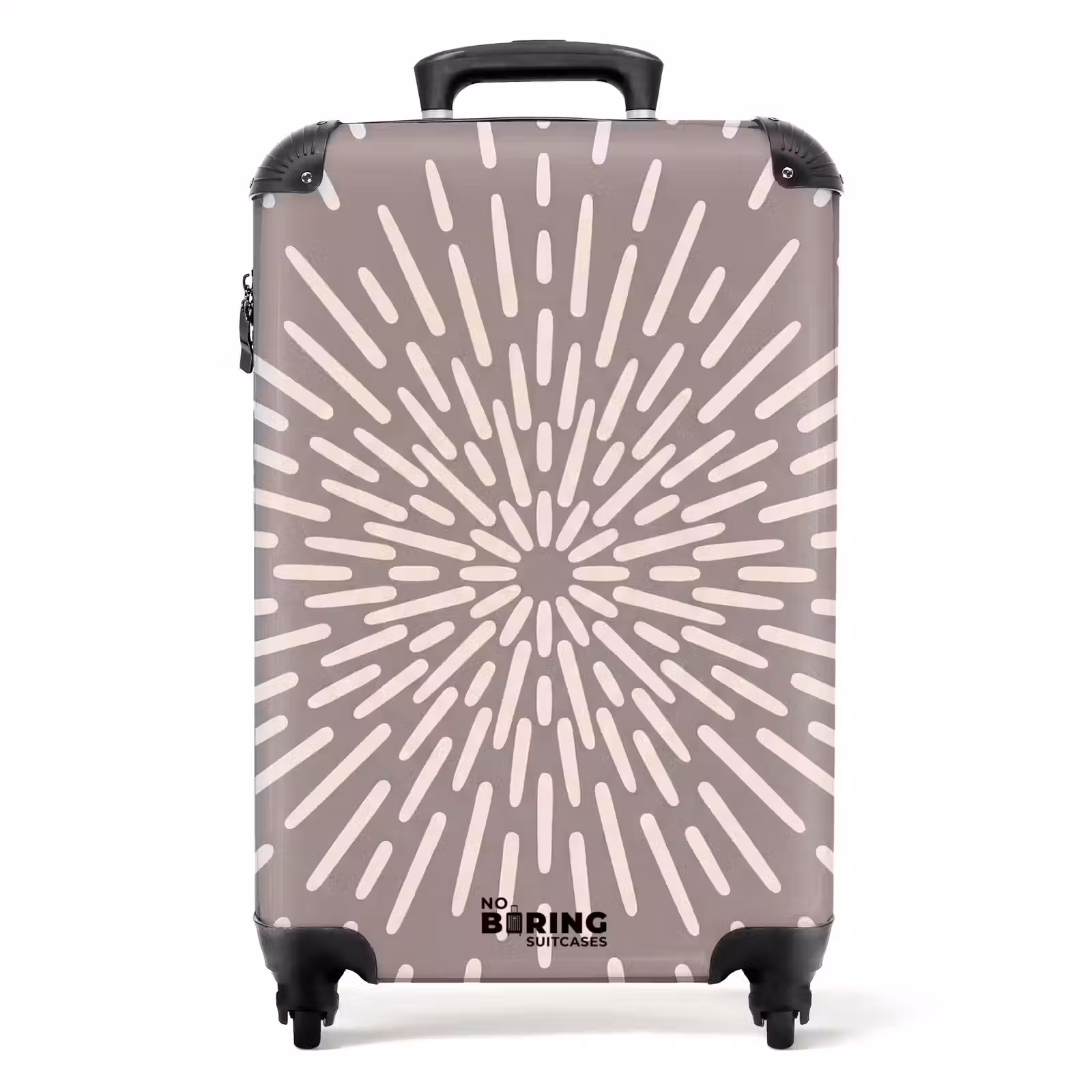 Koffer - Patroon - Stralen - Abstract - Modern - Grijs — 1