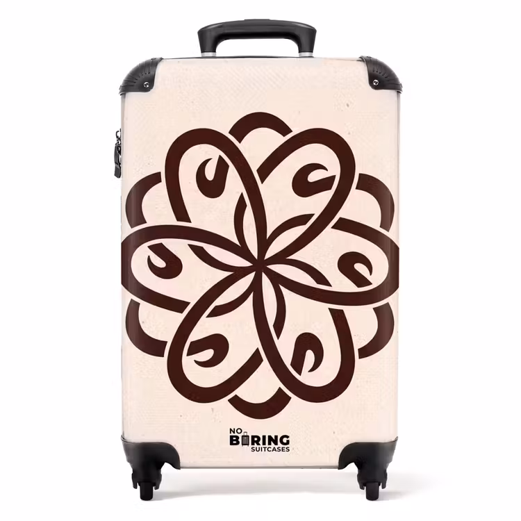 Koffer - Patroon - Knoop - Abstract - Modern - Bruin — 1