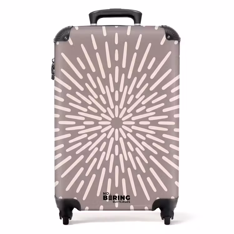 Koffer - Patroon - Stralen - Abstract - Modern - Grijs — 1