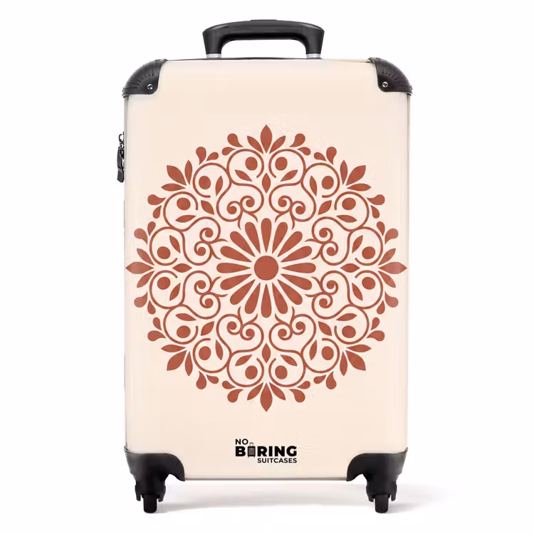 Koffer - Decoratie - Cirkel - Symmetrisch - Modern - Roodbruin — 1