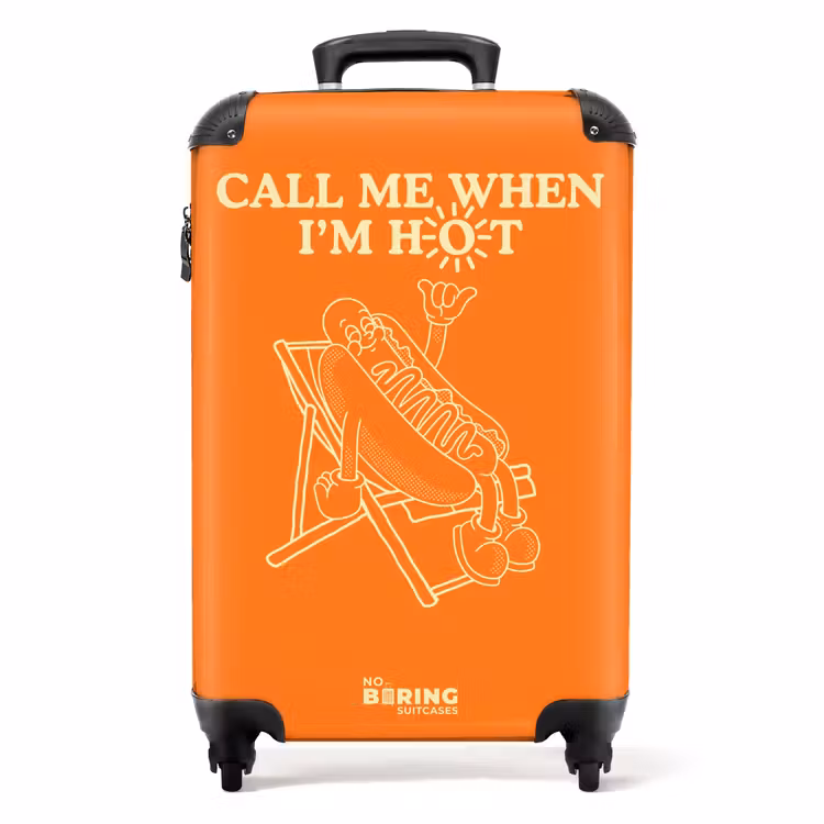 Koffer - Oranje - Hotdog - Zon - Wit — 1