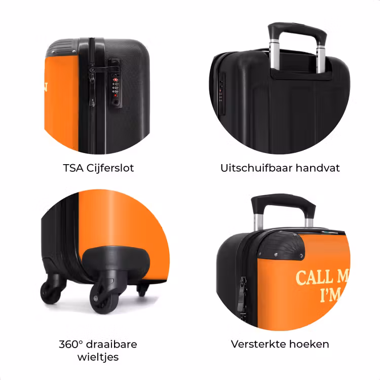 Koffer - Oranje - Hotdog - Zon - Wit — 7