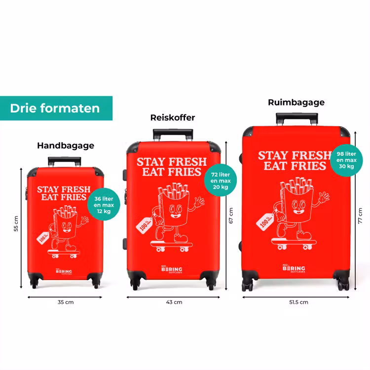 Koffer - Patat - Rood - Skateboard — 8
