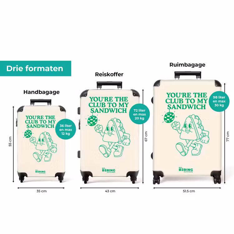 Koffer - Sandwich - Groen - Discobal — 8