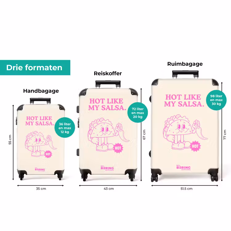 Koffer - Taco - Roze - Wit — 8