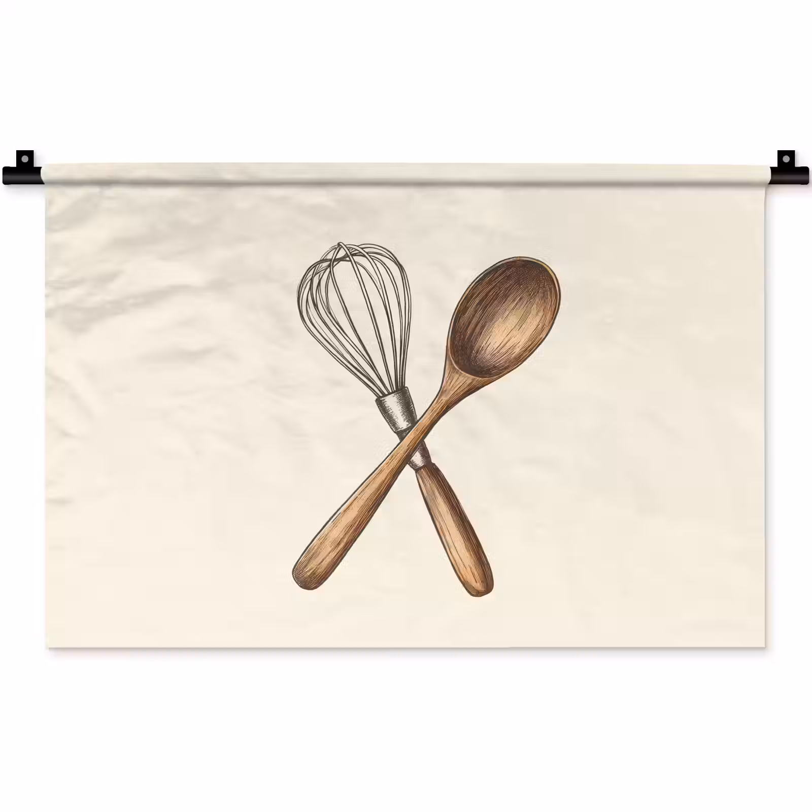 Wandkleed - Garde - Hout - Beige — 1