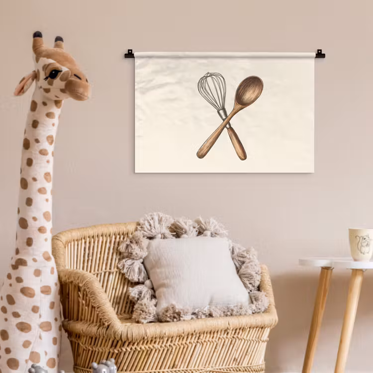 Wandkleed - Garde - Hout - Beige — 5