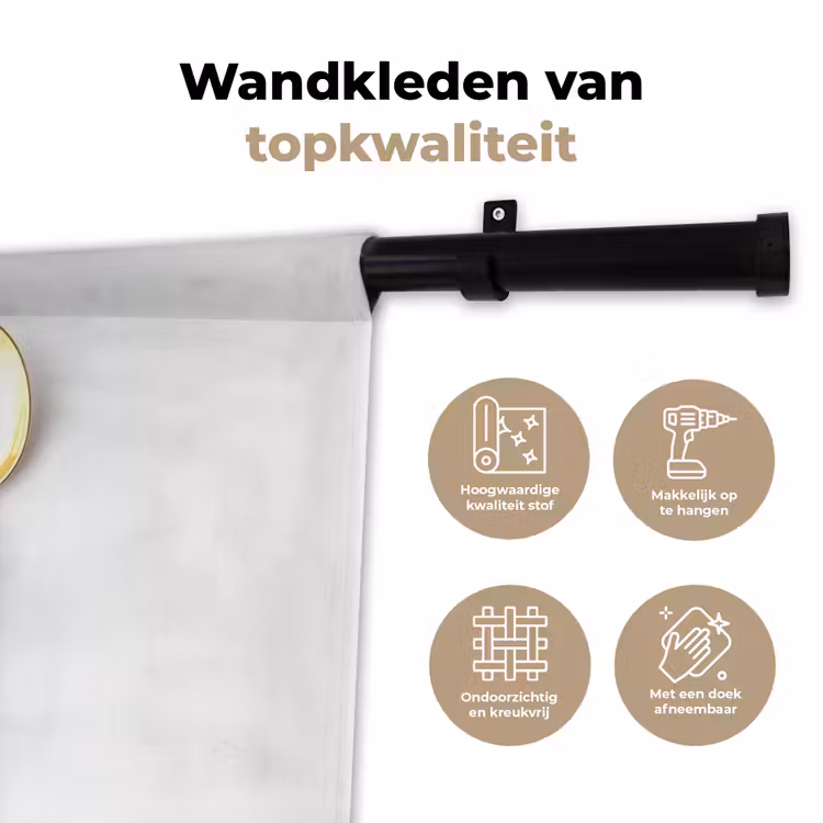 Wandkleed - Bestek - Goud — 3