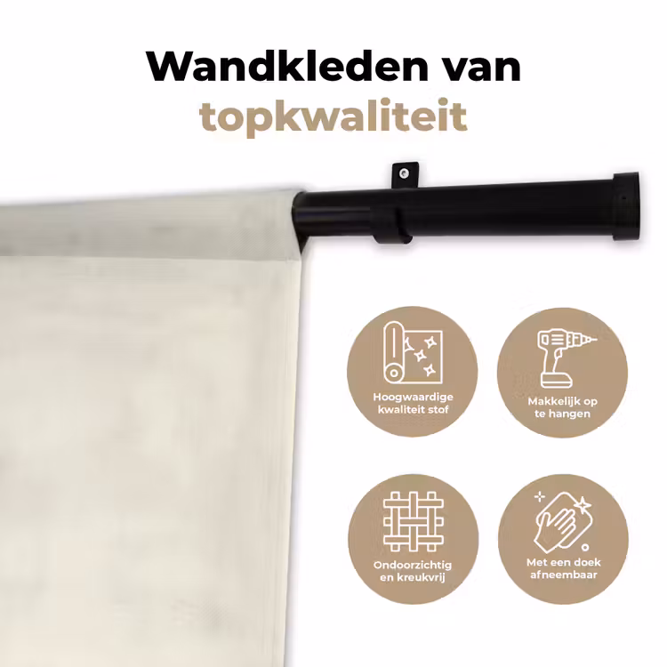 Wandkleed - Lepel - Strik - Grijs — 3