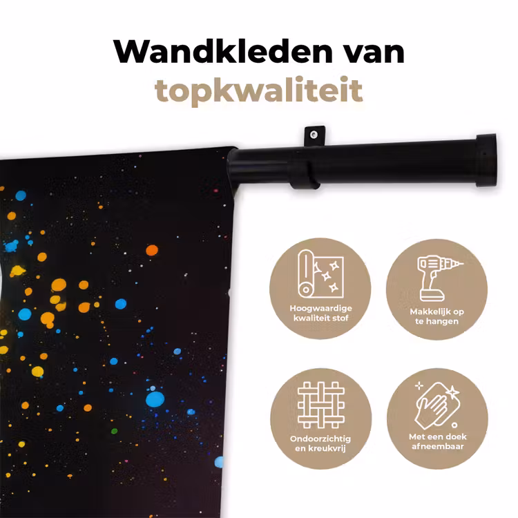 Wandkleed - Bestek - Kleurrijk - Spetters — 3