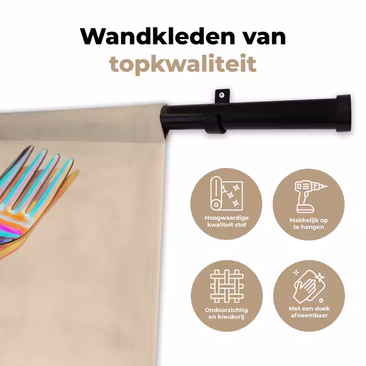 Wandkleed - Regenboog - Lepel - Vork — 3