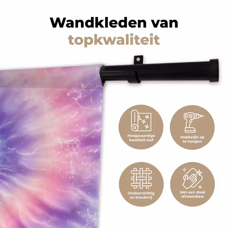 Wandkleed - Pasteltinten - Paars - Spiraal - Marmer — 3