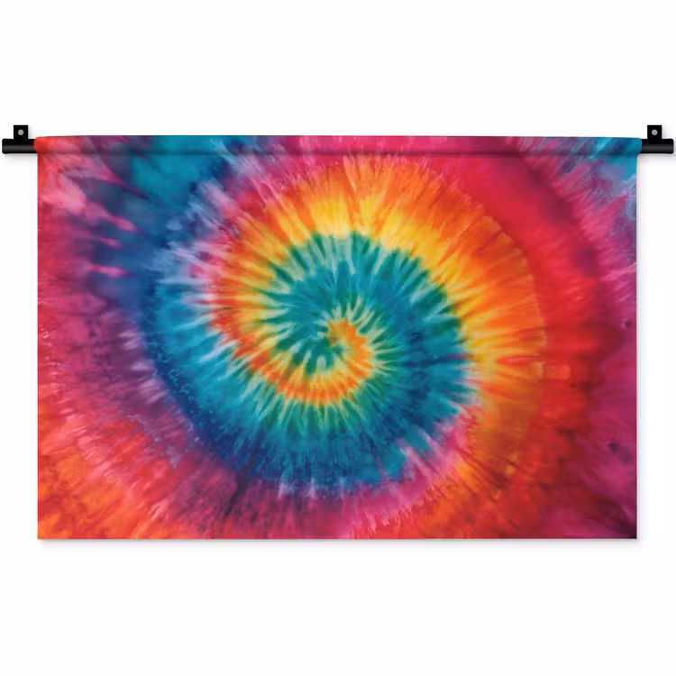 Wandkleed - Regenboogkleuren - Tie dye - — 1