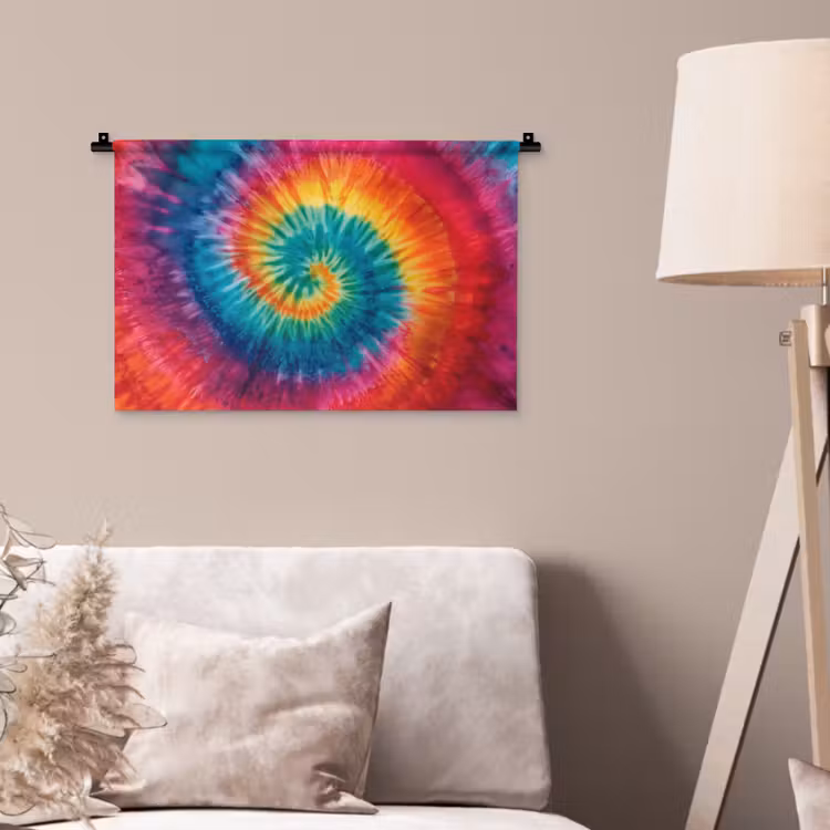 Wandkleed - Regenboogkleuren - Tie dye - — 2