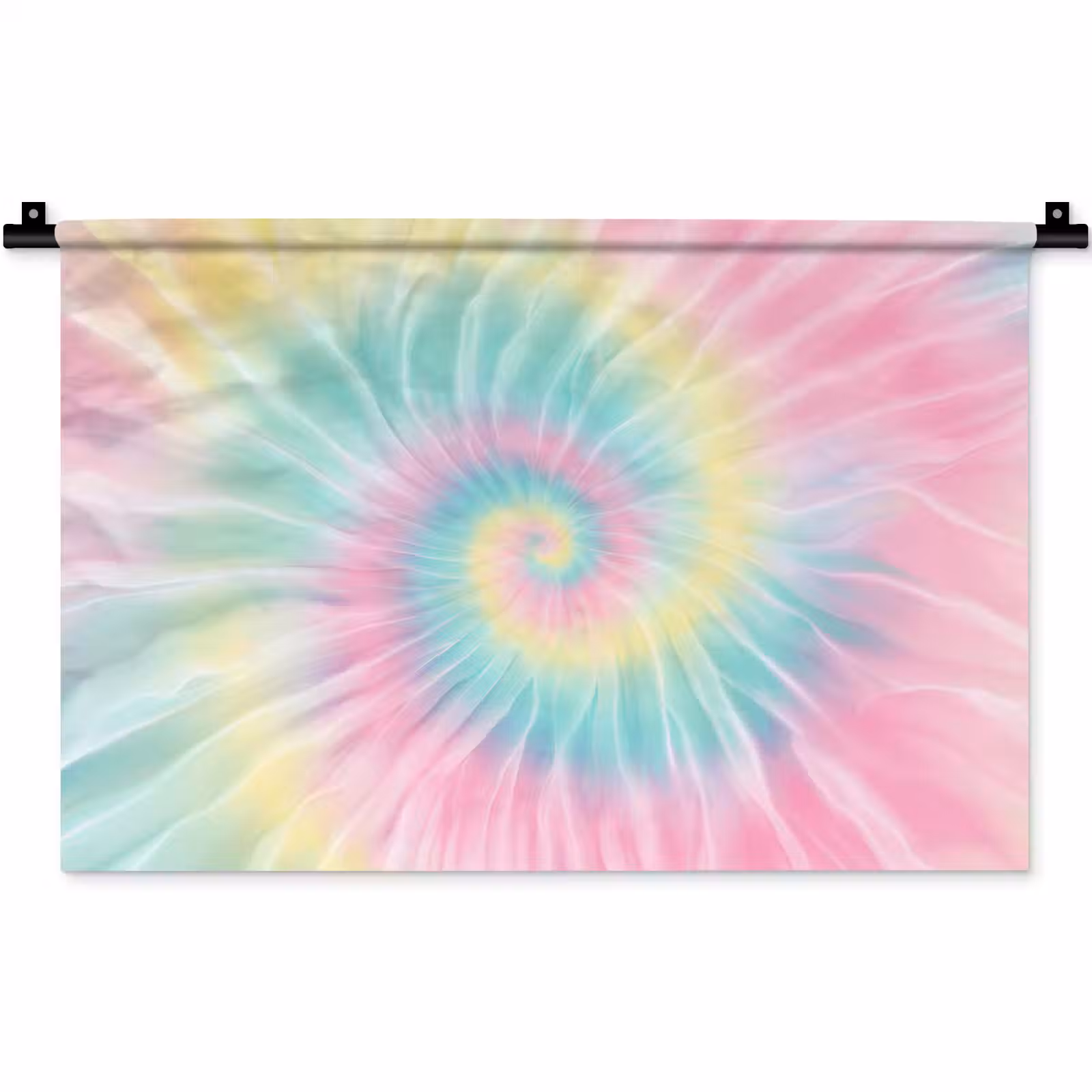 Wandkleed - Pasteltinten - Tie dye - Roze — 1