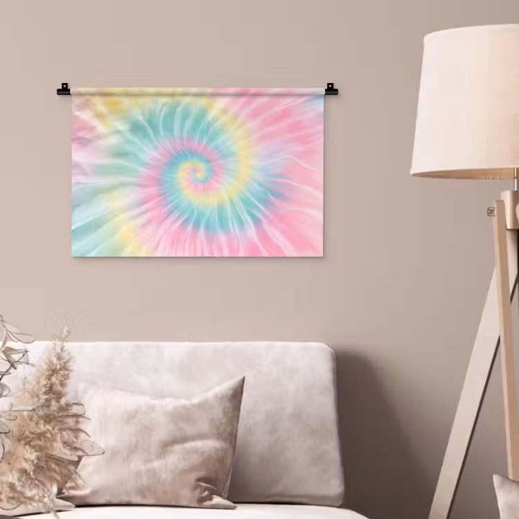 Wandkleed - Pasteltinten - Tie dye - Roze — 2