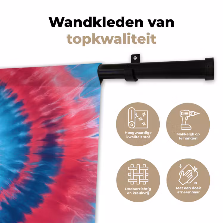 Wandkleed - Spiraal - Roze - Draaiend — 3
