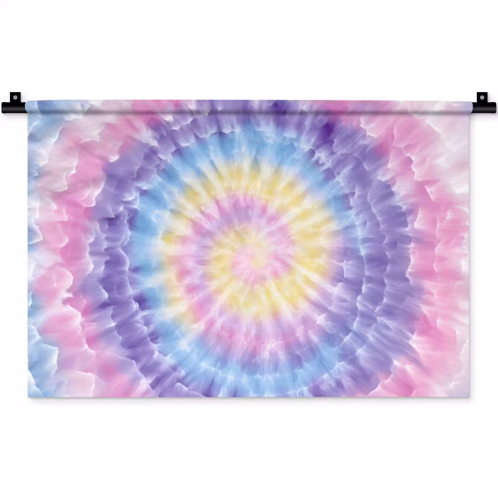 Wandkleed - Spiraal - Tie dye - Pasteltinten — 1