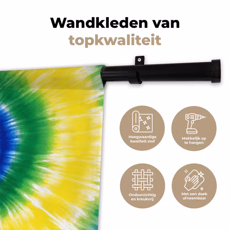 Wandkleed - Spiraal - Groen - Draaiend — 3