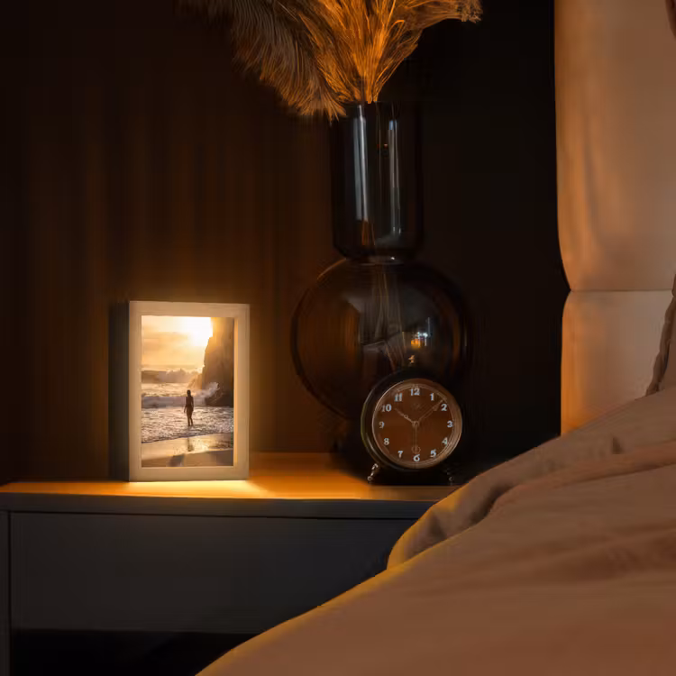 Gepersonaliseerde Lightbox - Mensen - Oceaan - Zonsondergang - Kust - Goud — 2