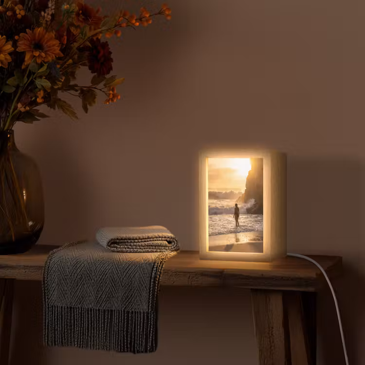 Gepersonaliseerde Lightbox - Mensen - Oceaan - Zonsondergang - Kust - Goud — 3