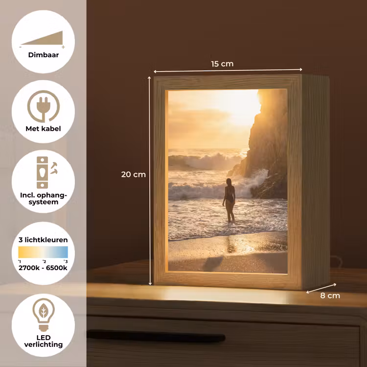 Gepersonaliseerde Lightbox - Mensen - Oceaan - Zonsondergang - Kust - Goud — 7