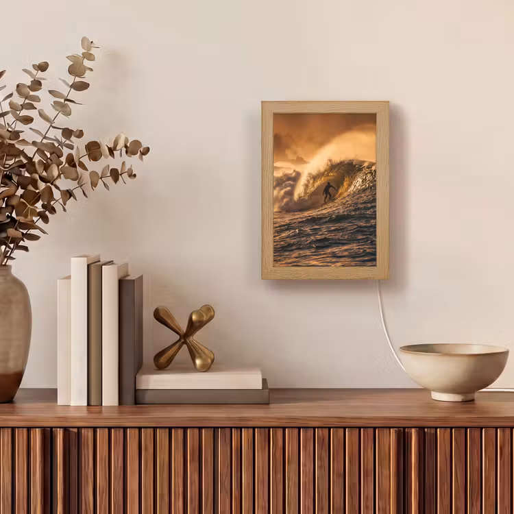 Gepersonaliseerde Lightbox - Surfer - Golf - Oceaan - Sport - Oranje — 4