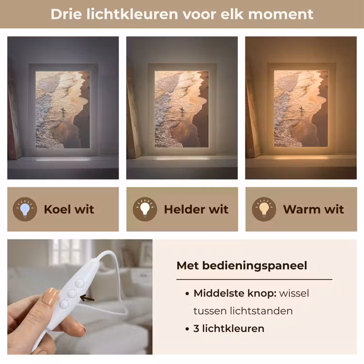 Gepersonaliseerde Lightbox - Surfer - Strand - Zonsondergang - Oceaan - Goud — 6