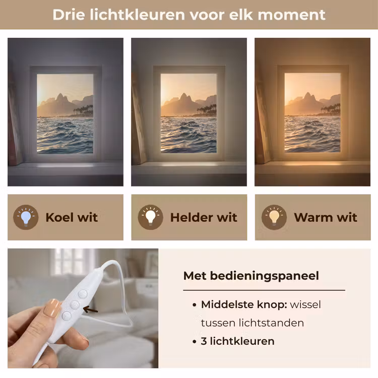 Gepersonaliseerde Lightbox - Zee - Golven - Zonsondergang - Kust - Goud — 6