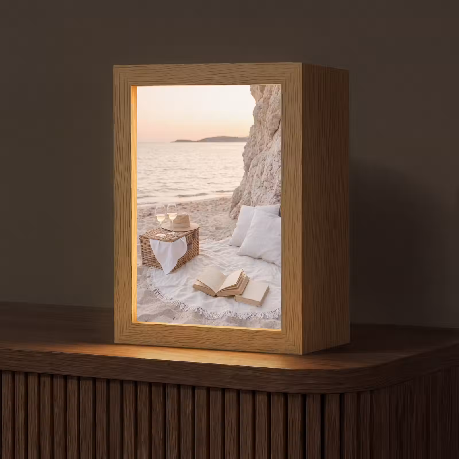 Gepersonaliseerde Lightbox - Strand - Picknick - Zonsondergang - Zomer - Natuur — 1