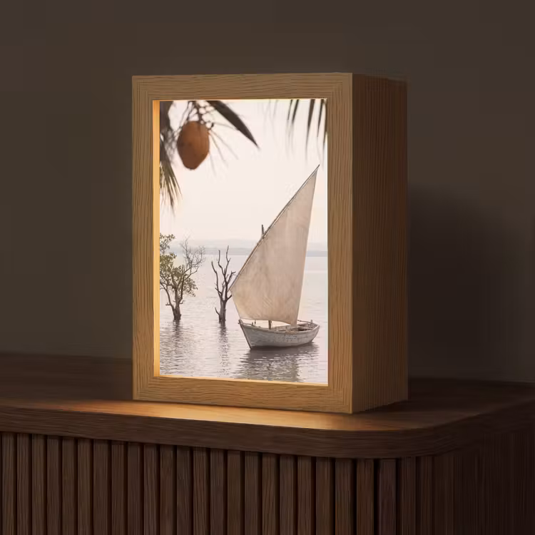Gepersonaliseerde Lightbox - Boot - Zeil - Water - Tropisch - Natuur — 1