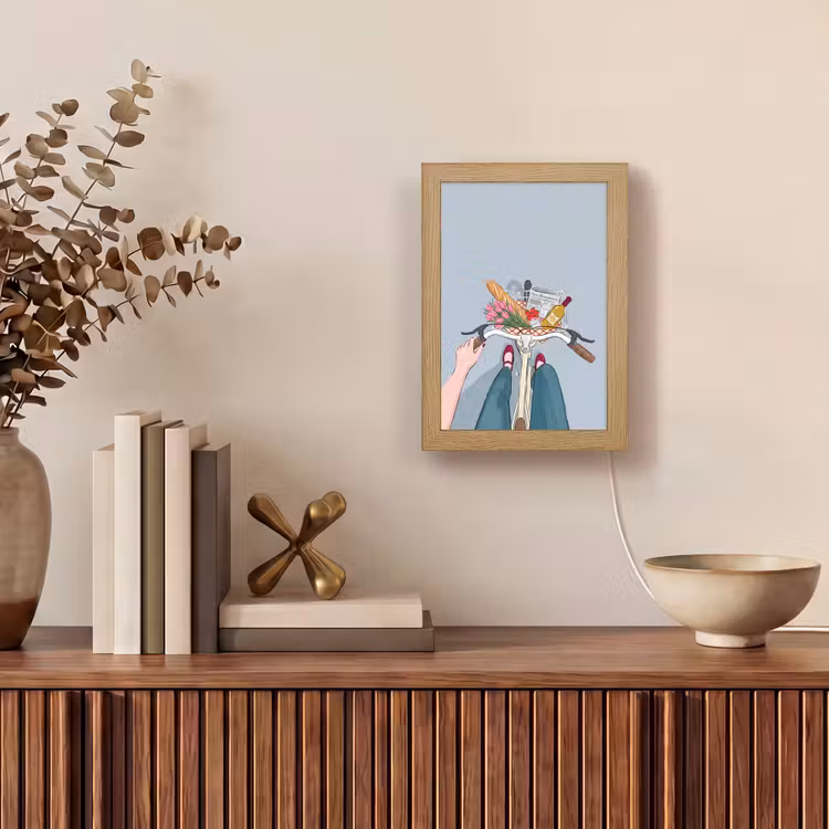 Gepersonaliseerde Lightbox - Fiets - Picknick - Zomer - Illustratie — 4