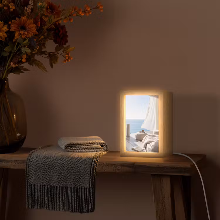 Gepersonaliseerde Lightbox - Interieur - Zeezicht - Modern - Rust - Beige — 3