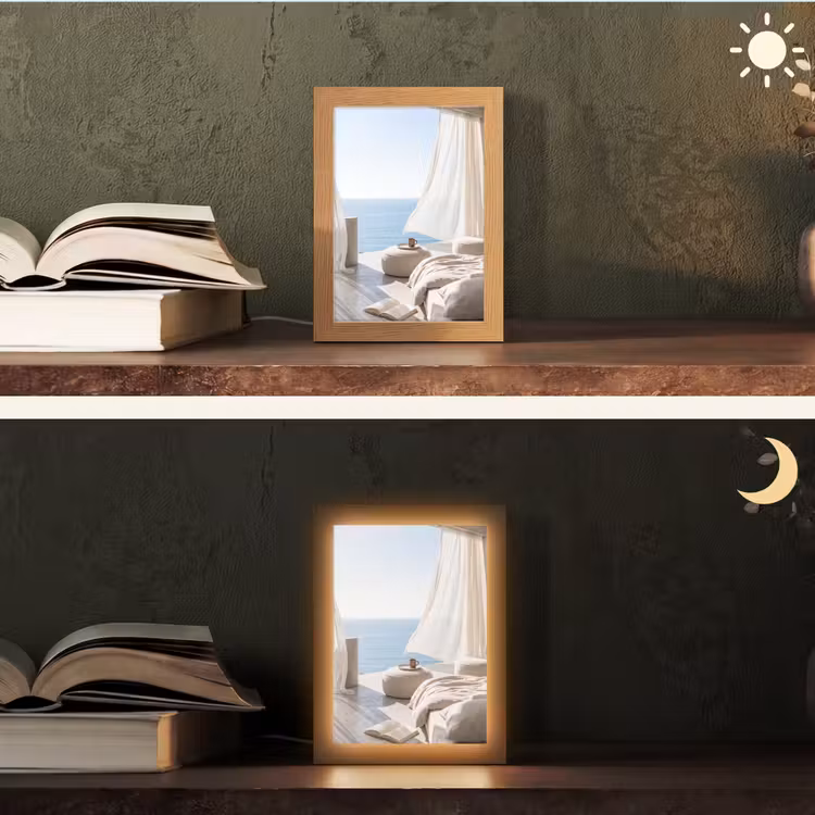 Gepersonaliseerde Lightbox - Interieur - Zeezicht - Modern - Rust - Beige — 5