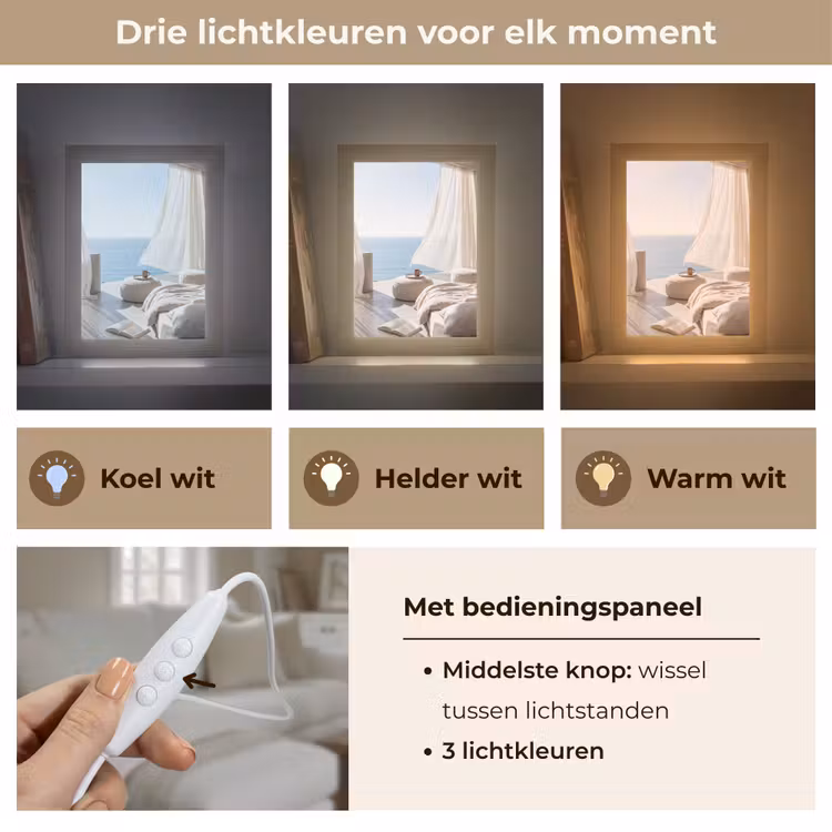 Gepersonaliseerde Lightbox - Interieur - Zeezicht - Modern - Rust - Beige — 6
