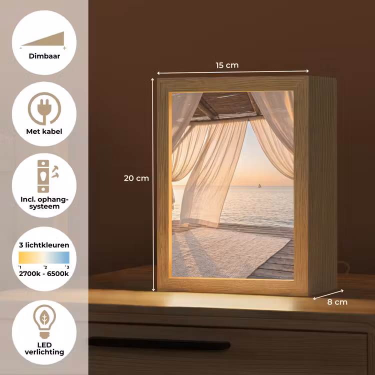 Gepersonaliseerde Lightbox - Overkapping - Zee - Zonsondergang - Vakantie - Rust — 7