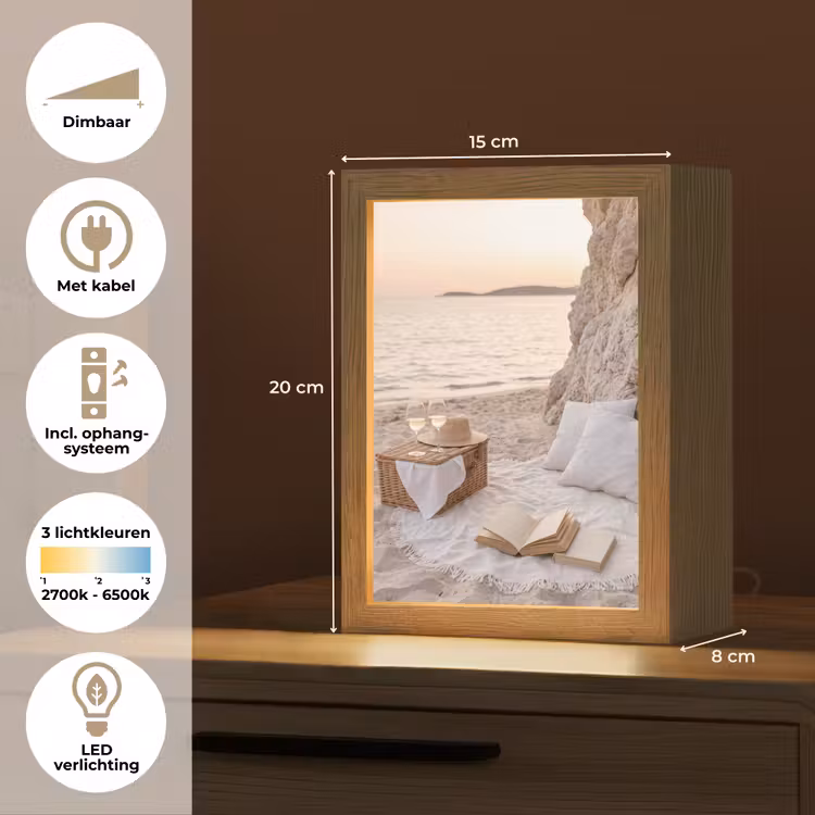 Gepersonaliseerde Lightbox - Strand - Picknick - Zonsondergang - Zomer - Natuur — 7