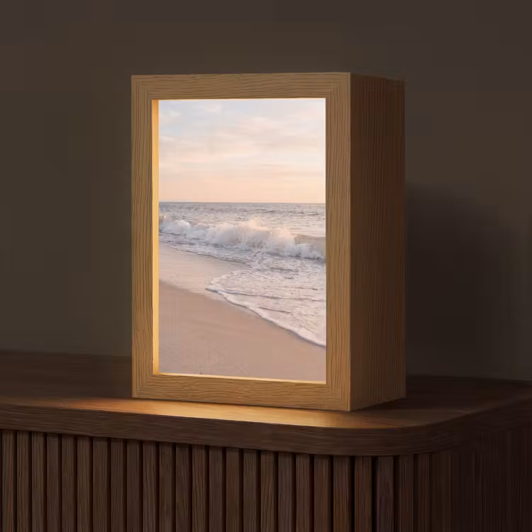 Gepersonaliseerde Lightbox - Strand - Zee - Golven - Natuur - Zonsondergang — 1