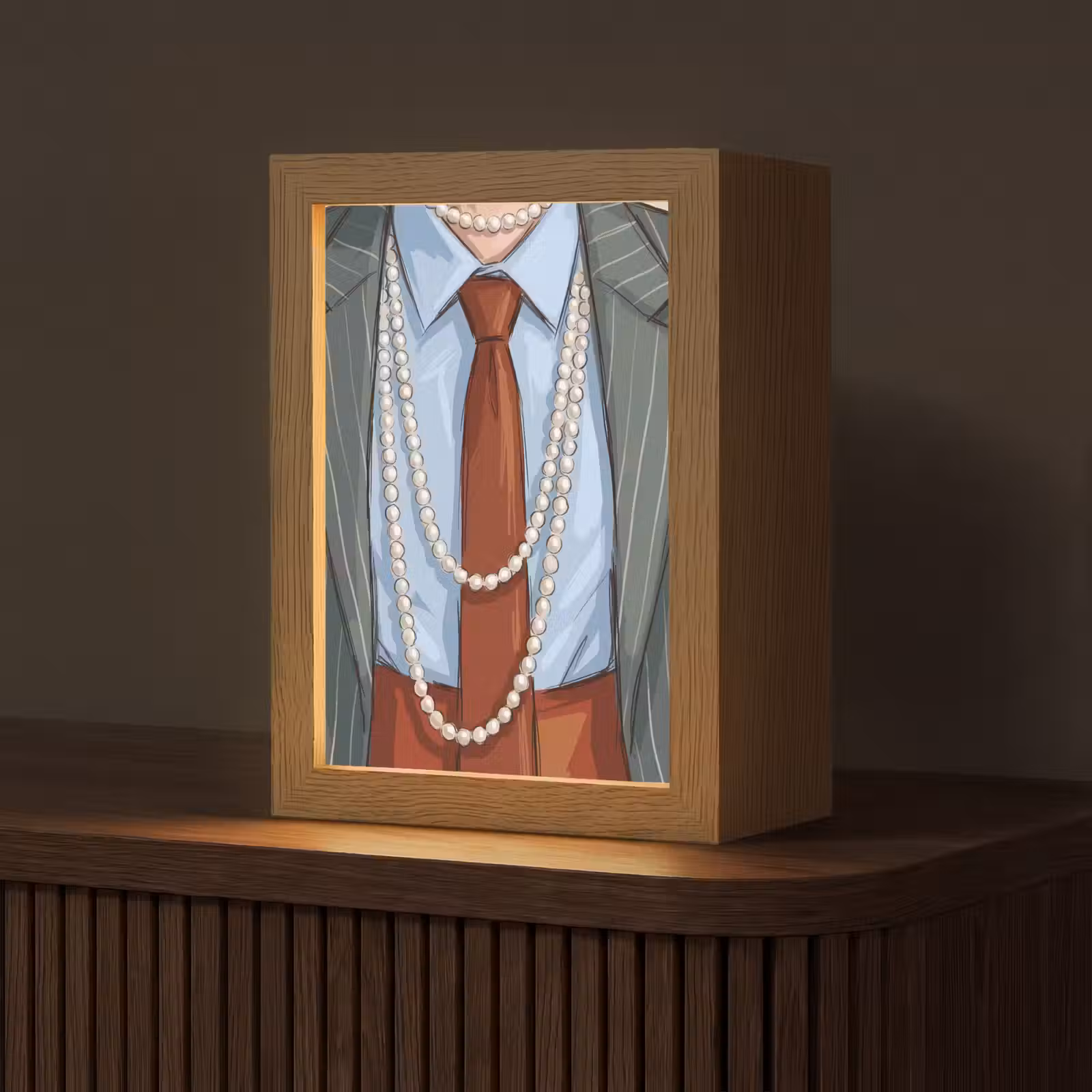 Gepersonaliseerde Lightbox - Kleding - Strik - Parels - Klassiek - Mode — 1