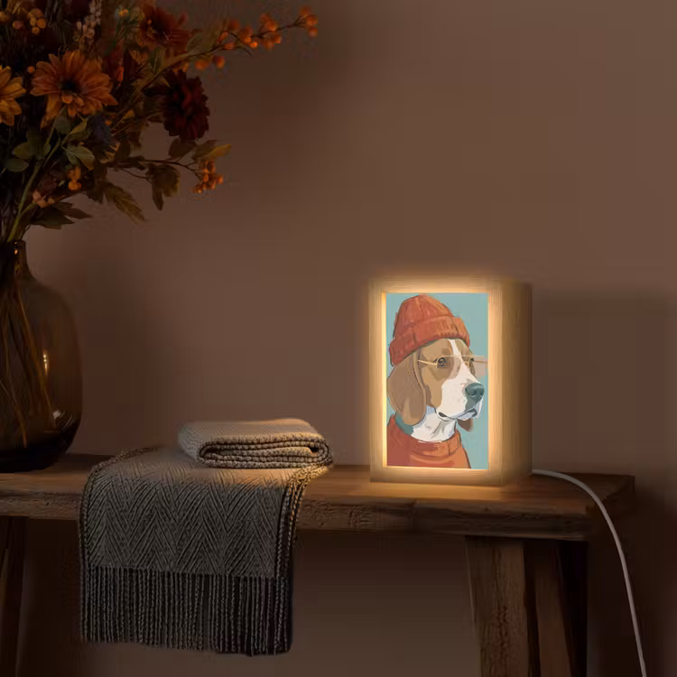 Gepersonaliseerde Lightbox - Hond - Beanie - Zonnebril - Dieren - Modern — 3