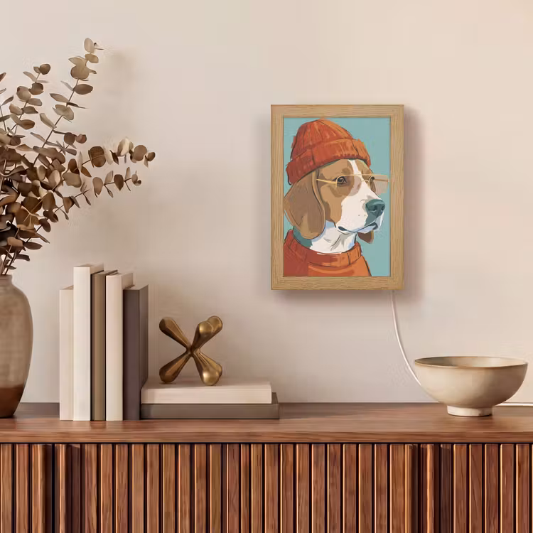 Gepersonaliseerde Lightbox - Hond - Beanie - Zonnebril - Dieren - Modern — 4