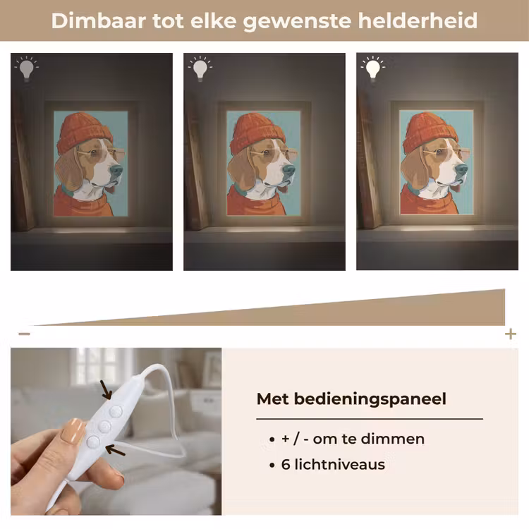 Gepersonaliseerde Lightbox - Hond - Beanie - Zonnebril - Dieren - Modern — 8