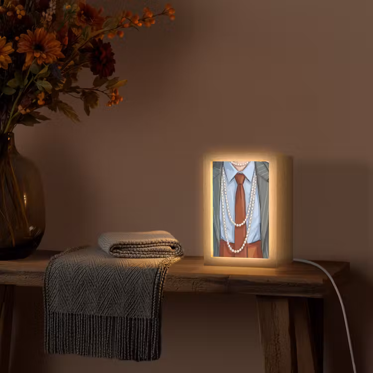 Gepersonaliseerde Lightbox - Kleding - Strik - Parels - Klassiek - Mode — 3