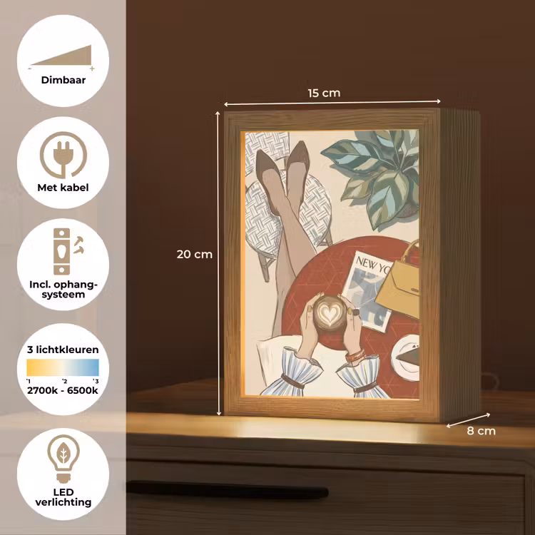 Gepersonaliseerde Lightbox - Mensen - Cafe - Koffie - Stadsleven - Modern — 7