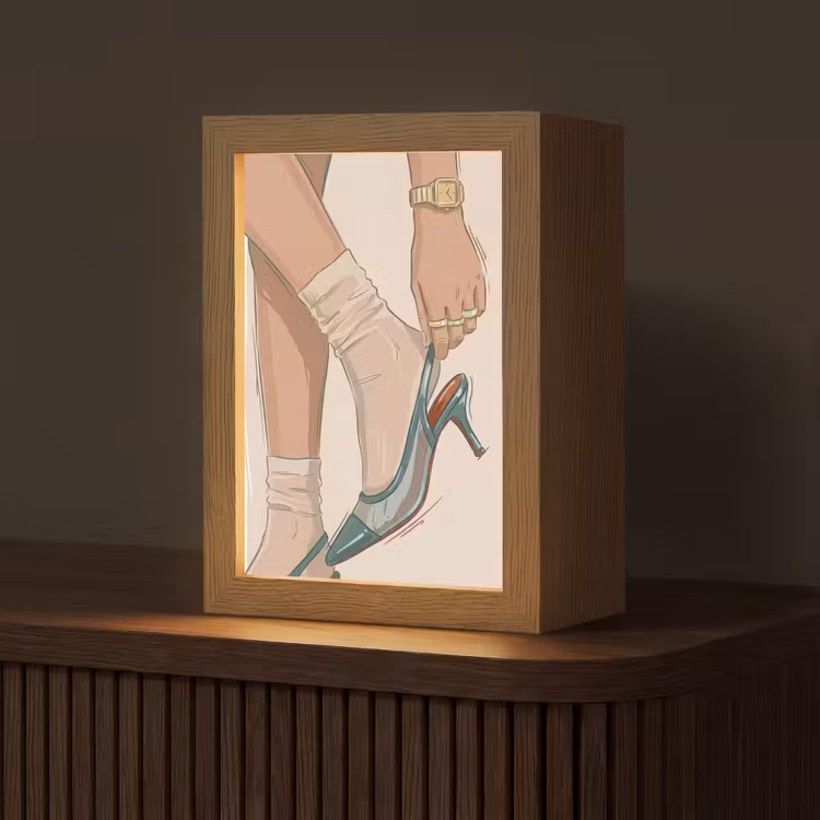 Gepersonaliseerde Lightbox - Vrouw - Schoen - Mode - Lifestyle - Groen — 1