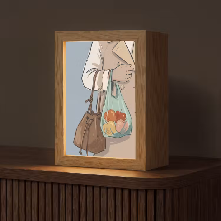 Gepersonaliseerde Lightbox - Mensen - Boodschappen - Stadsleven - Modern - Kleurrijk — 1