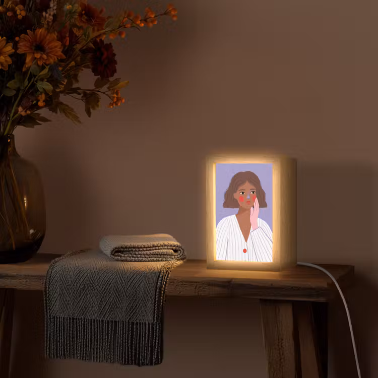 Gepersonaliseerde Lightbox - Vrouw - Gezicht - Mensen - Abstract - Kleurrijk — 3