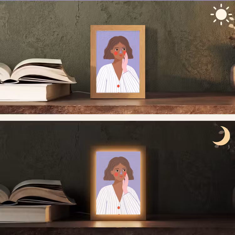 Gepersonaliseerde Lightbox - Vrouw - Gezicht - Mensen - Abstract - Kleurrijk — 5
