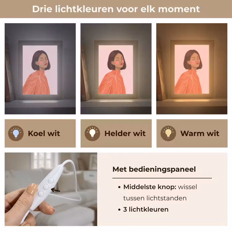 Gepersonaliseerde Lightbox - Vrouw - Portret - Modern - Kunst - Roze — 6